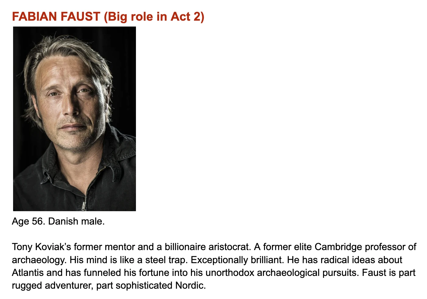 Early Fabian Faust character reference