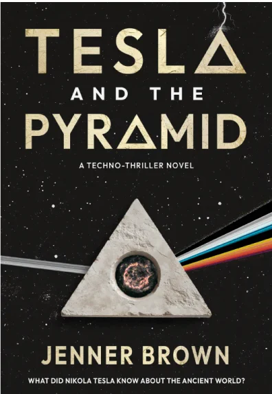 Third Photoshop cover design iteration for Tesla and the Pyramid